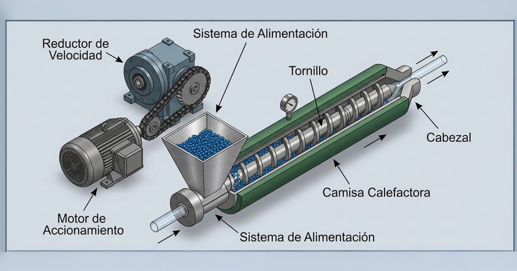 extrusión de plástico